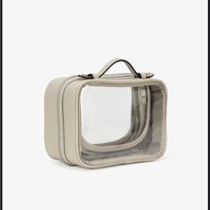 Small Clear Cosmetics Case in Stone